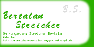 bertalan streicher business card